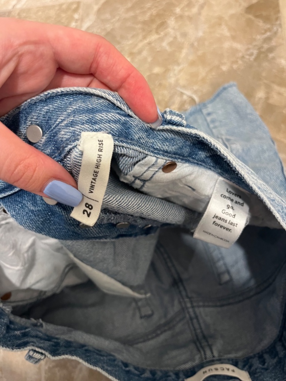 Pacsun Lightwash Jean Shorts - Picture 5 of 5